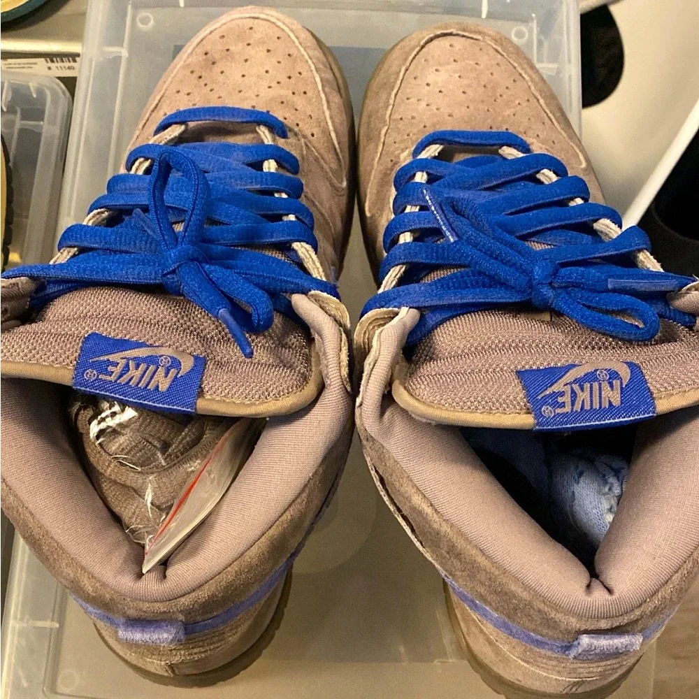 🔥🏋🏻‍♂️ VTG 2003 NIKE DUNK SB HIGH “IRON” Blue/Grey Suede Men’s 9.5 🏋🏻‍♂️🔥 - Picture 3 of 6